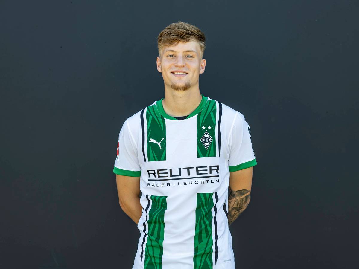 Luca Netz, linker Verteidiger von Fußball-Bundesligist Borussia Mönchengladbach in der Saison 2024/2025.