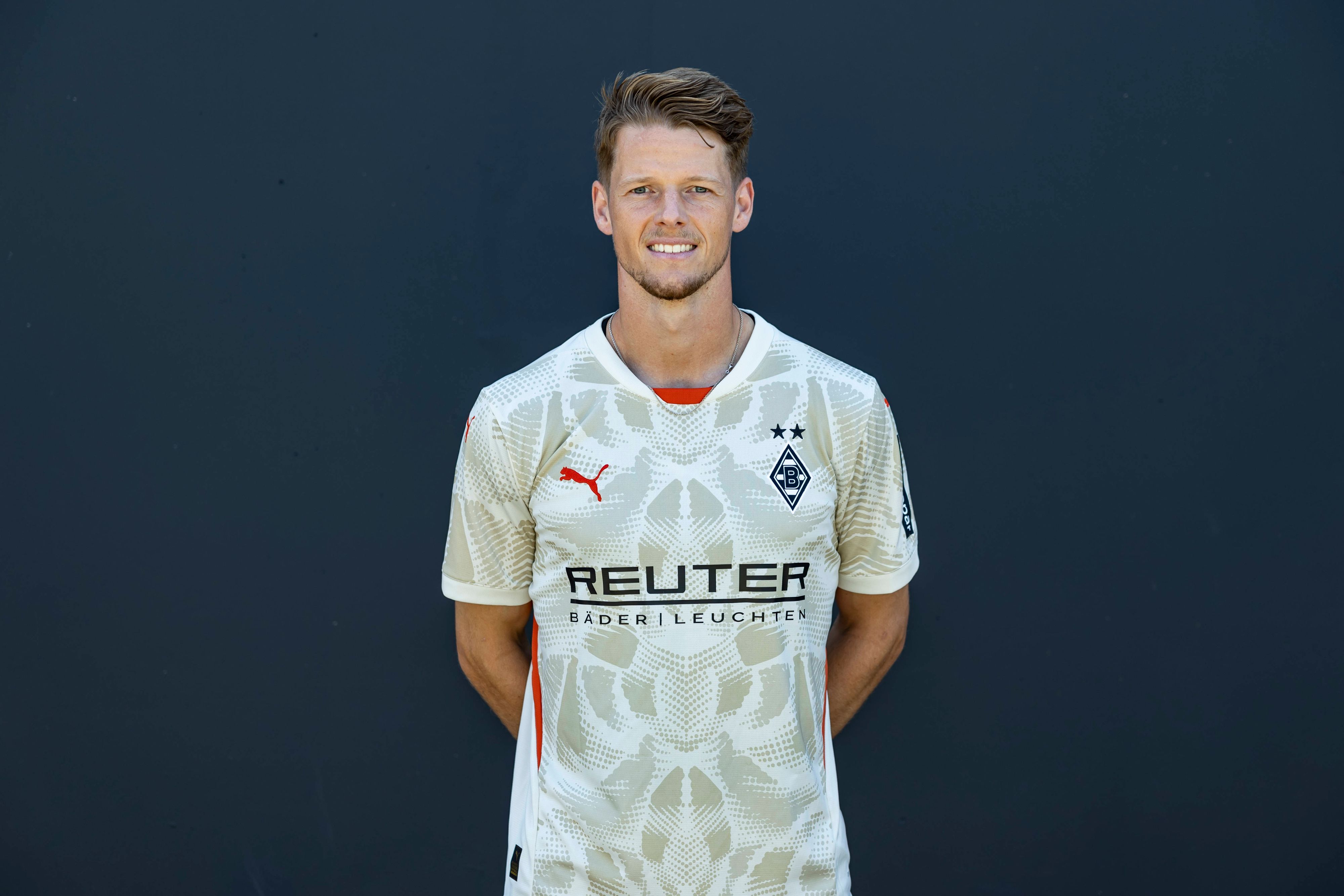 Jonas Omlin, Torwart von Fußball-Bundesligist Borussia Mönchengladbach in der Saison 2024/2025.