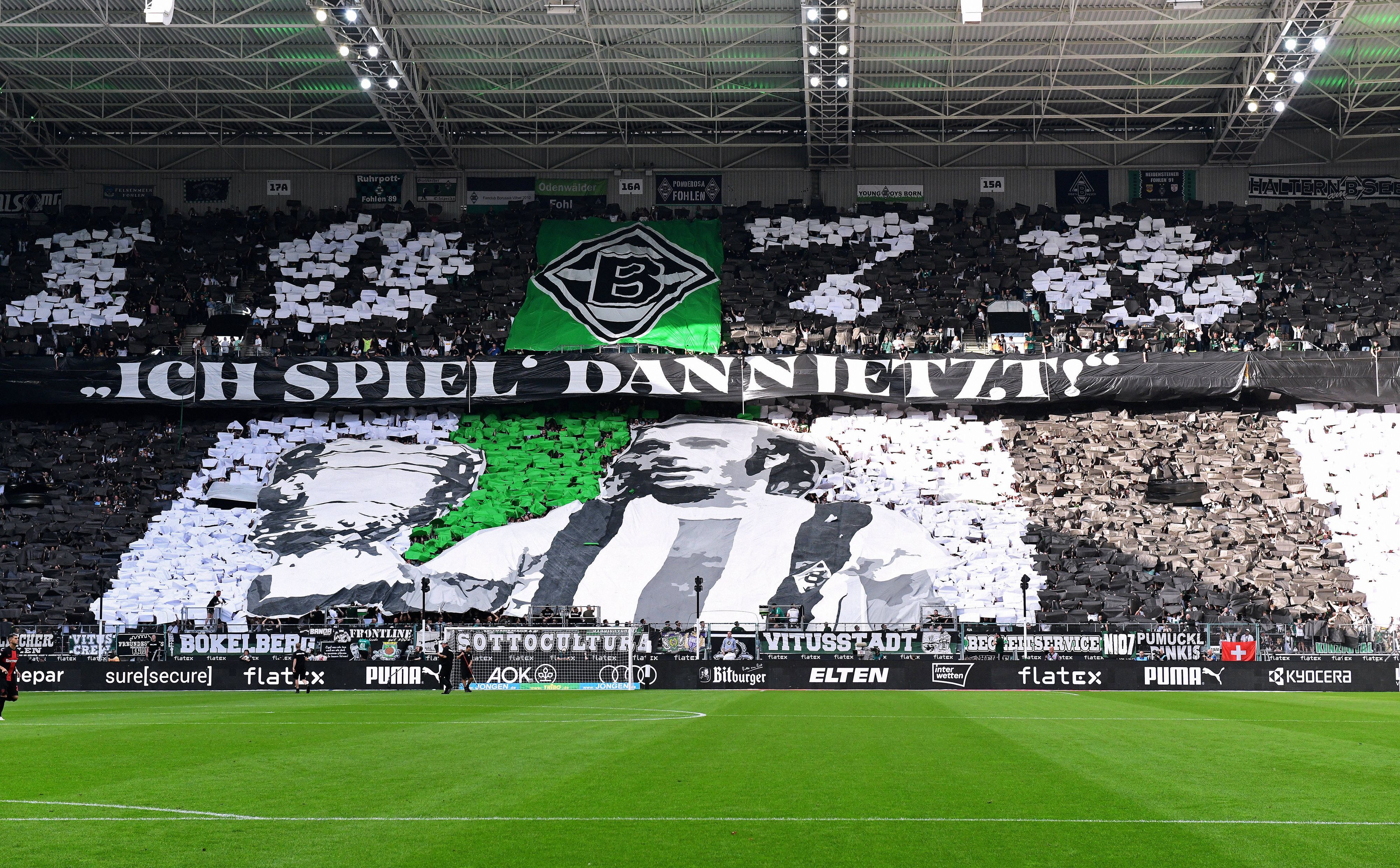 Choreo der Nordkurve von Borussia Mönchengladbach.