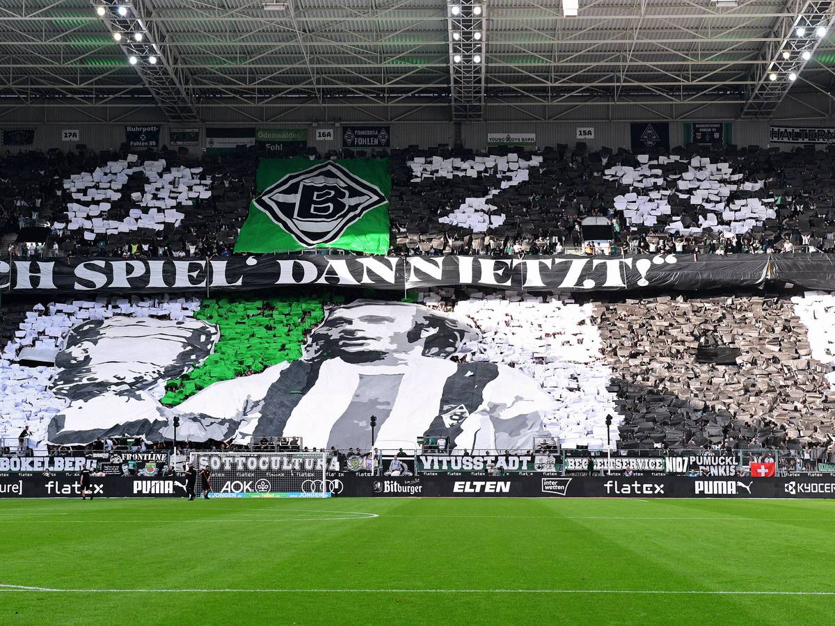 Choreo der Nordkurve von Borussia Mönchengladbach.
