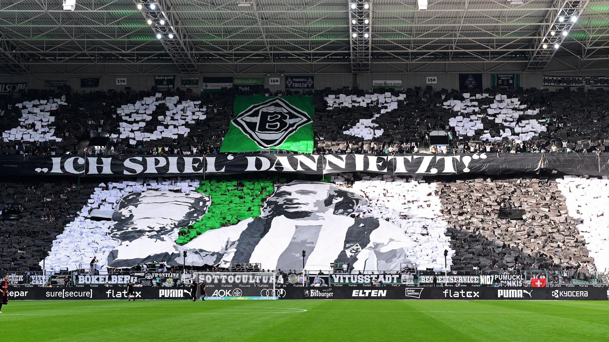 Choreo der Nordkurve von Borussia Mönchengladbach.