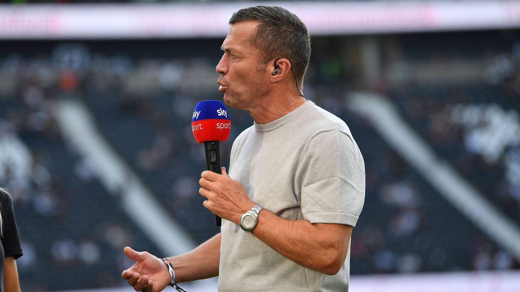 Lothar Matthäus spricht für Sky als Experte.