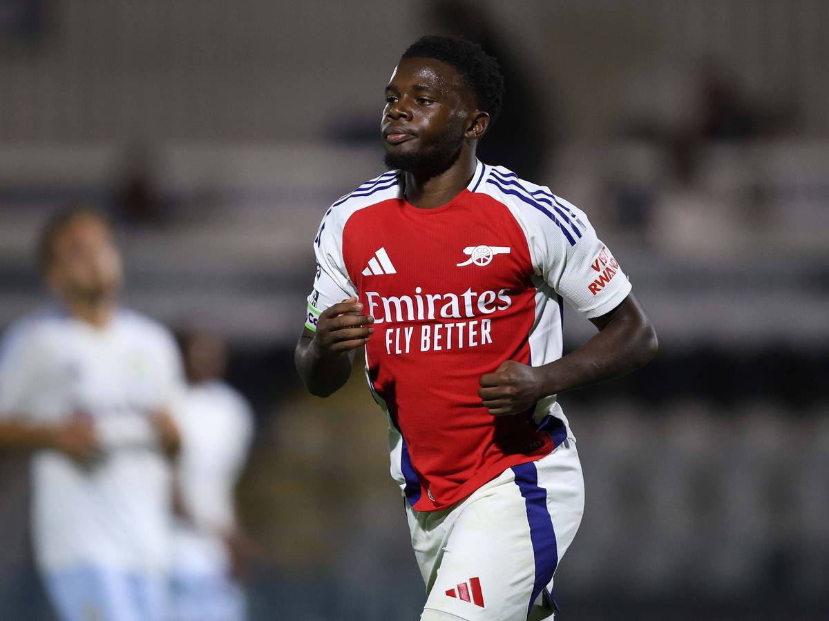 Nathan Butler-Oyedeji während eines Spiels der U21 des FC Arsenal.