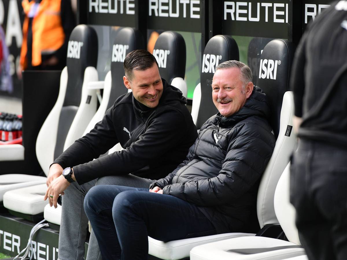 Gute Laune bei Roland Virkus und David Zibung.
