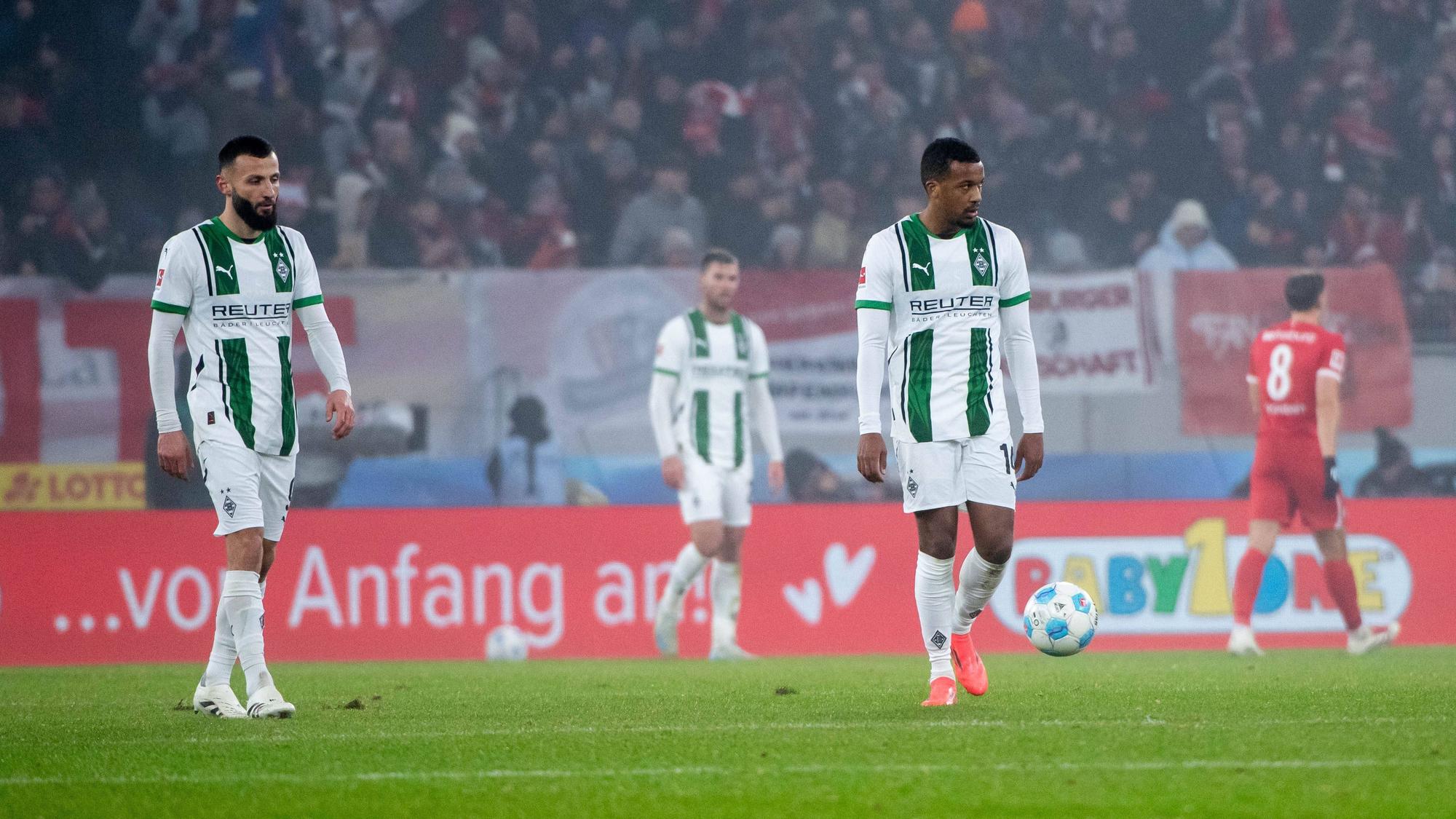 Franck Honorat und Alassane Plea sind niedergeschlagen.