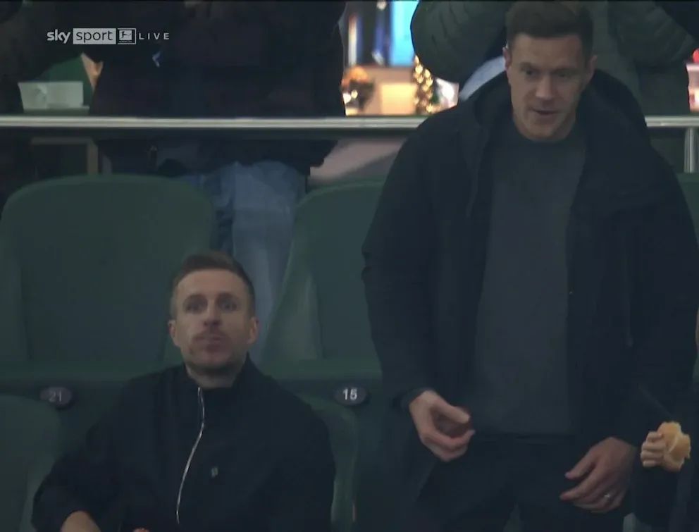 Marc-André ter Stegen und Patrick Herrmann im Borussia-Park.