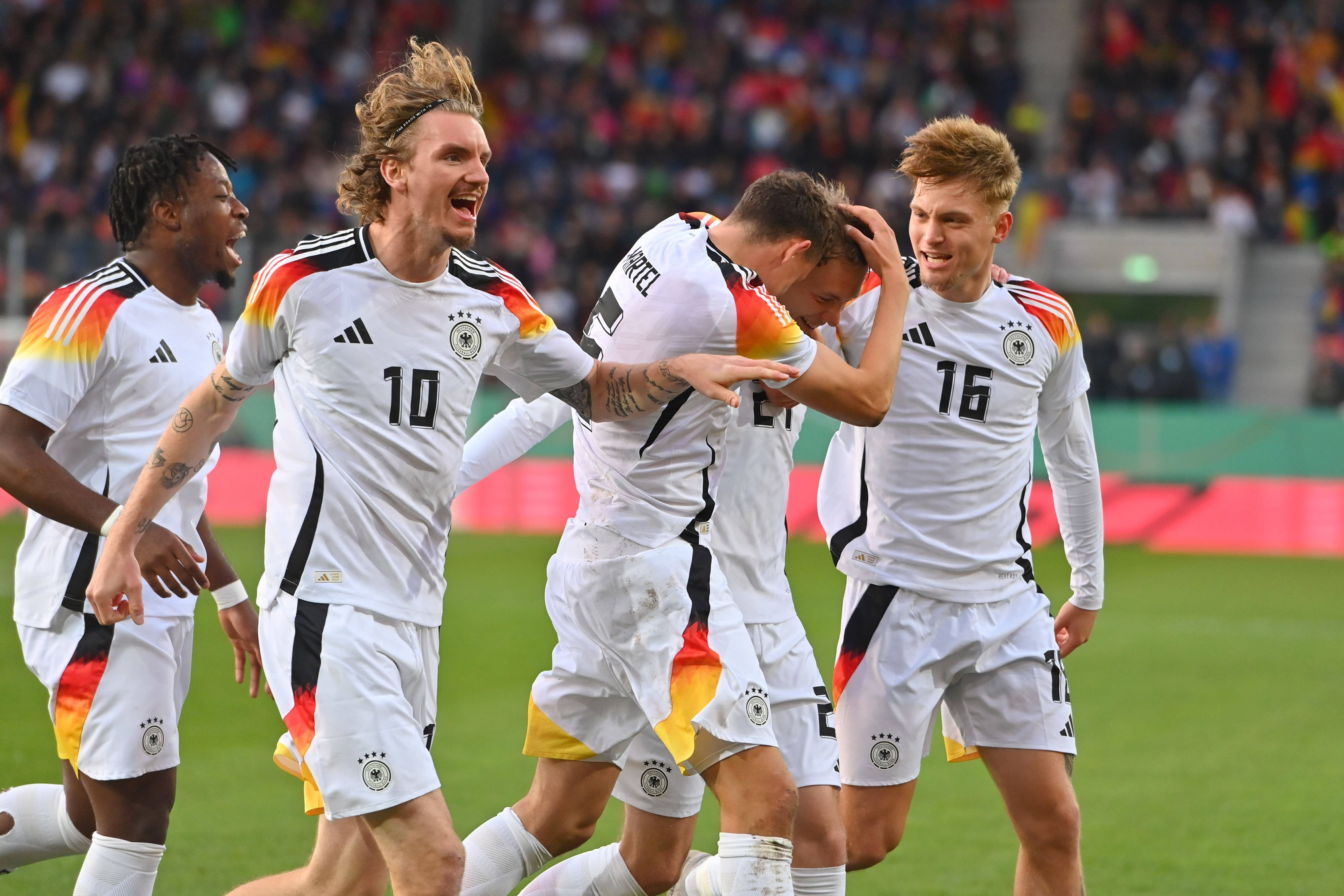 Luca Netz bei einem Spiel für die deutsche U21-Nationalmannschaft.