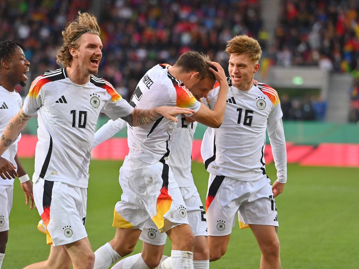 Luca Netz bei einem Spiel für die deutsche U21-Nationalmannschaft.
