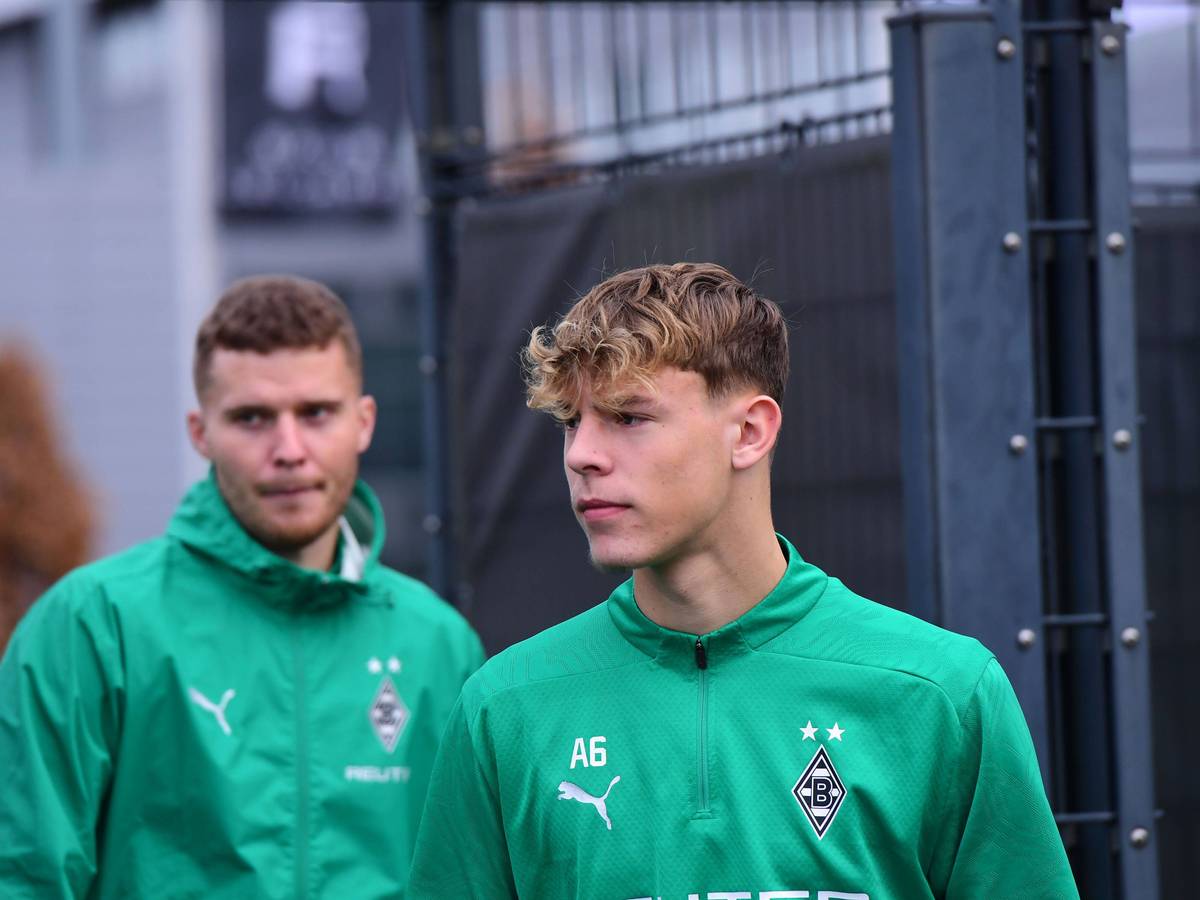 Niklas Swider im Borussia-Training.