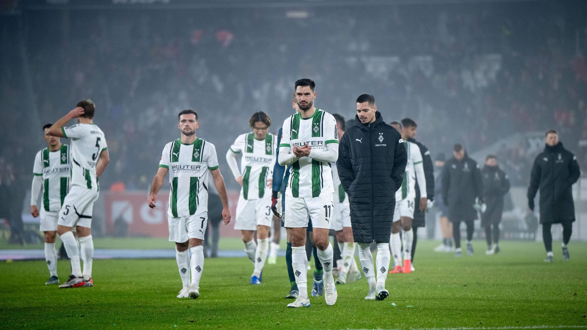 Spieler von Borussia Mönchengladbach sind frustriert.