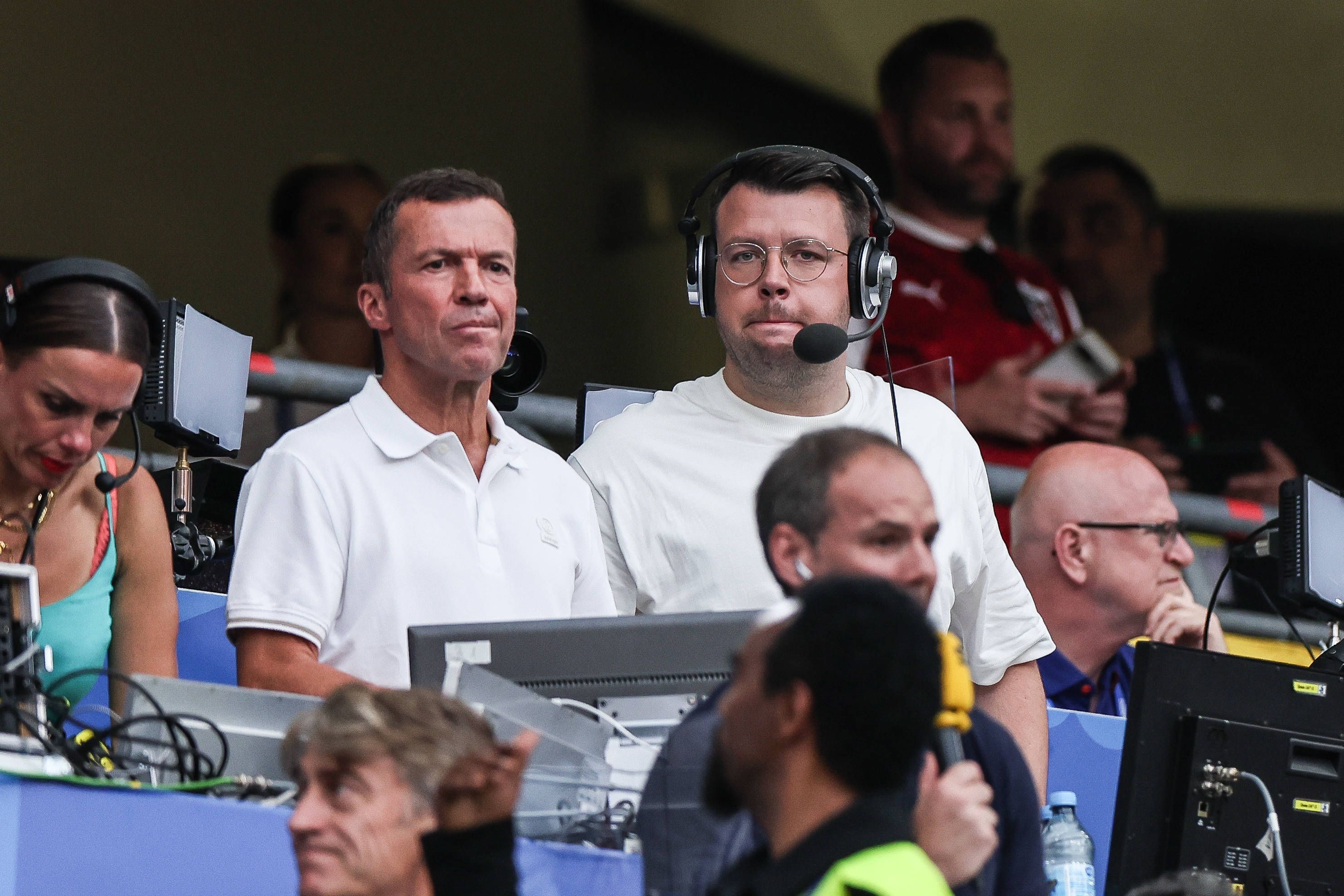 Christian Straßburger und Lothar Matthäus als Kommentatoren bei der EM.