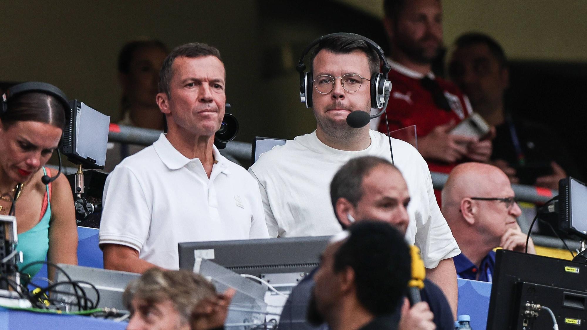 Christian Straßburger und Lothar Matthäus als Kommentatoren bei der EM.