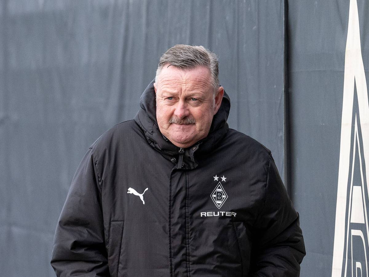 Roland Virkus beim Training von Borussia Mönchengladbach.