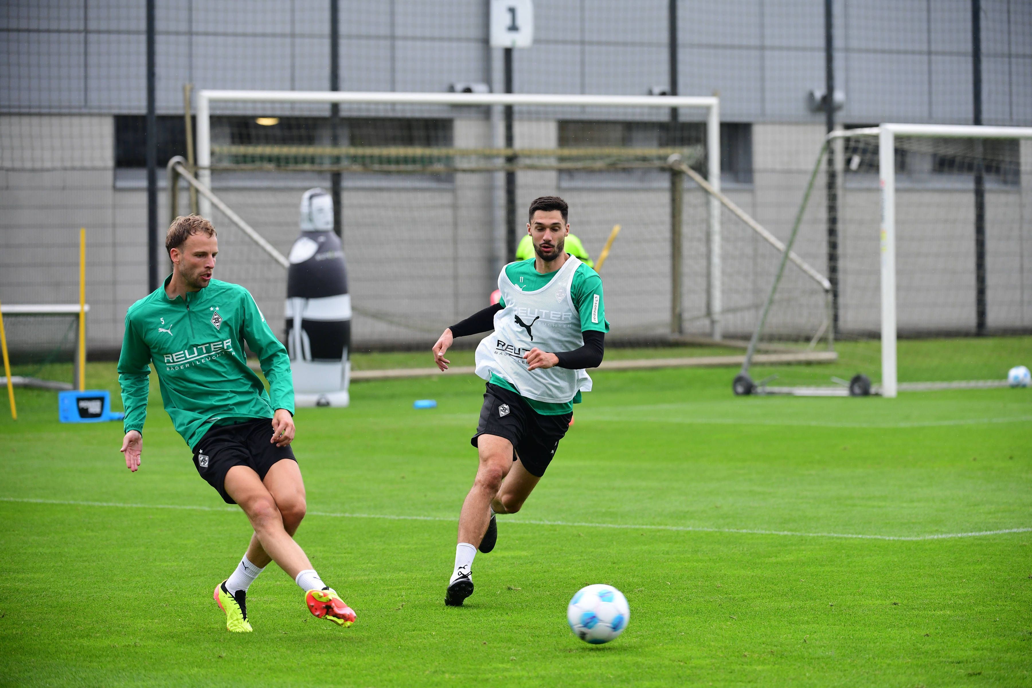 Marvin Friedrich und Tim Kleindienst im Training.