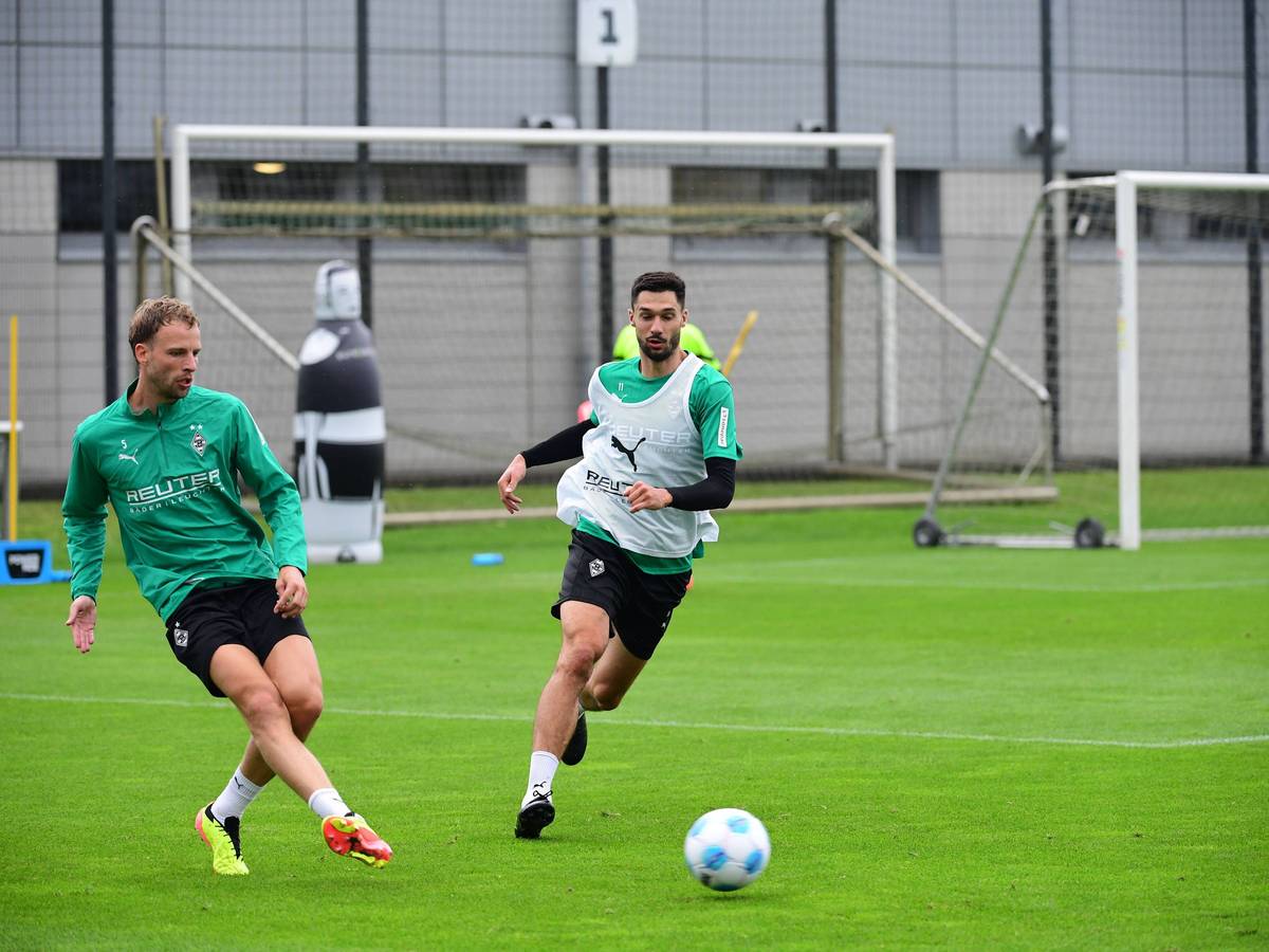 Marvin Friedrich und Tim Kleindienst im Training.