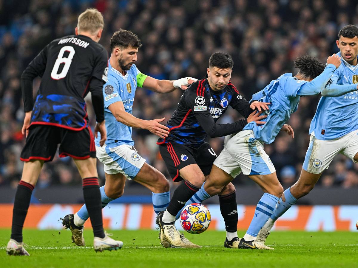 Roony Bardghji im Duell gegen Manchester City in der Champions League.