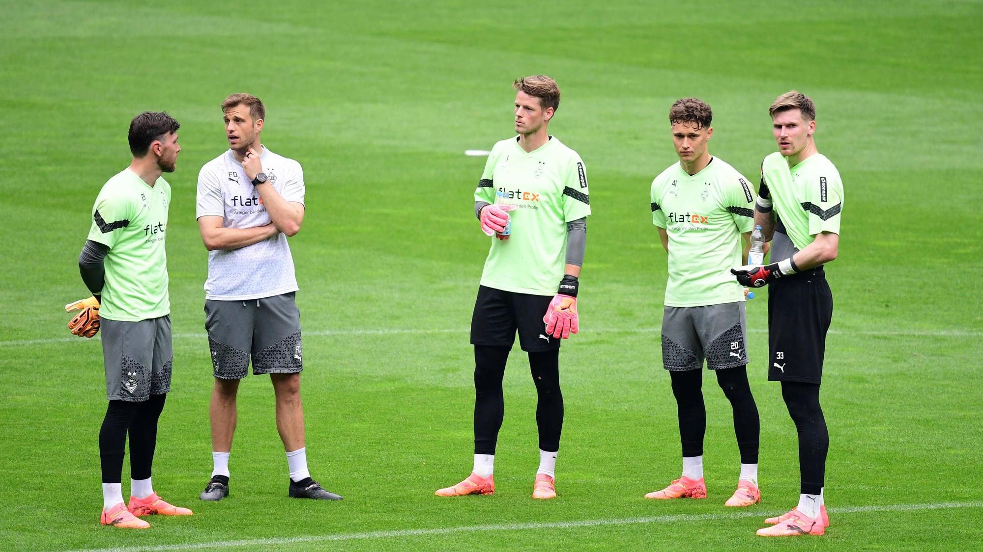 Die Torhüter von Borussia Mönchengladbach beim Training.