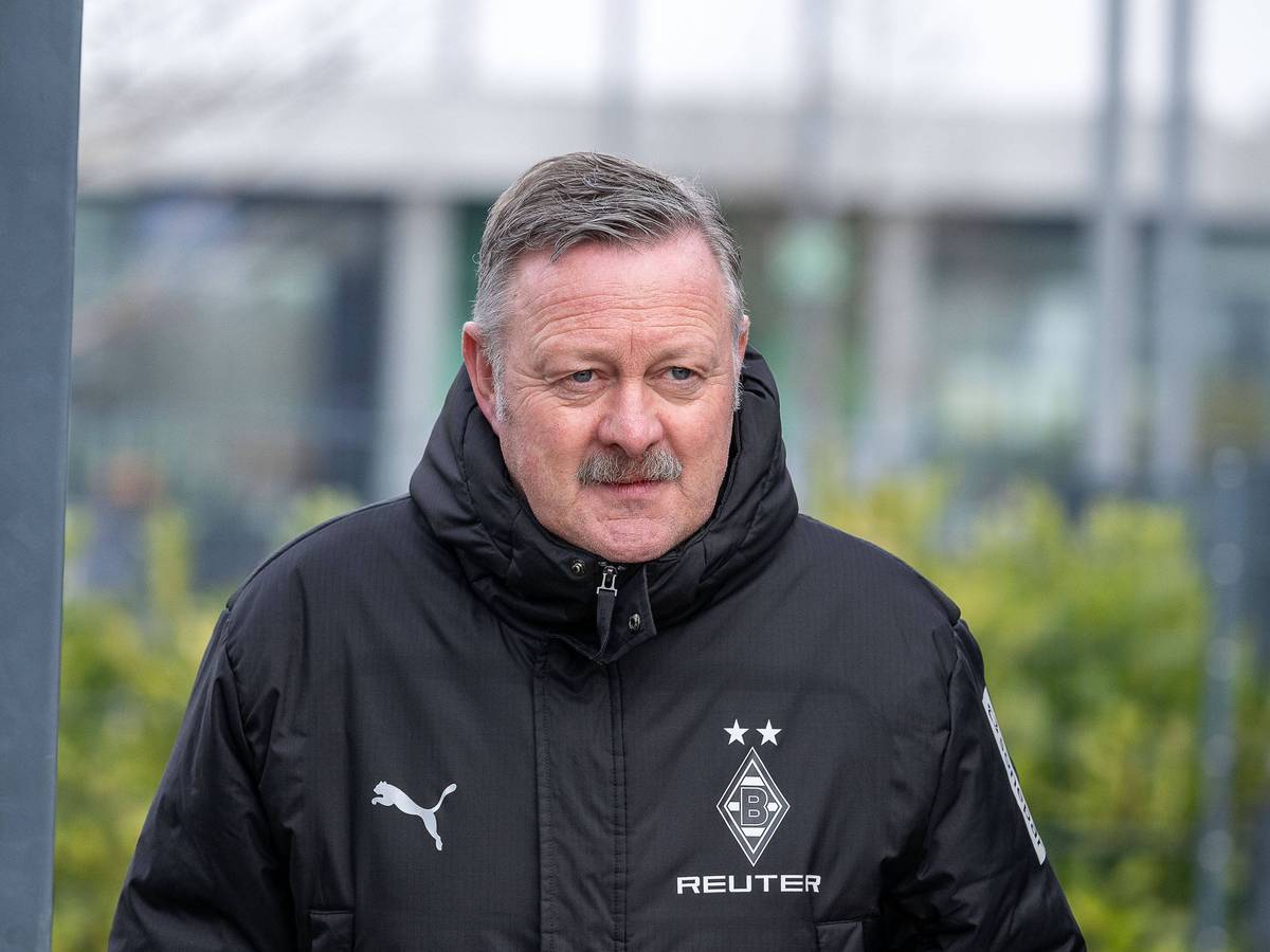 Roland Virkus beim Gladbach-Training.