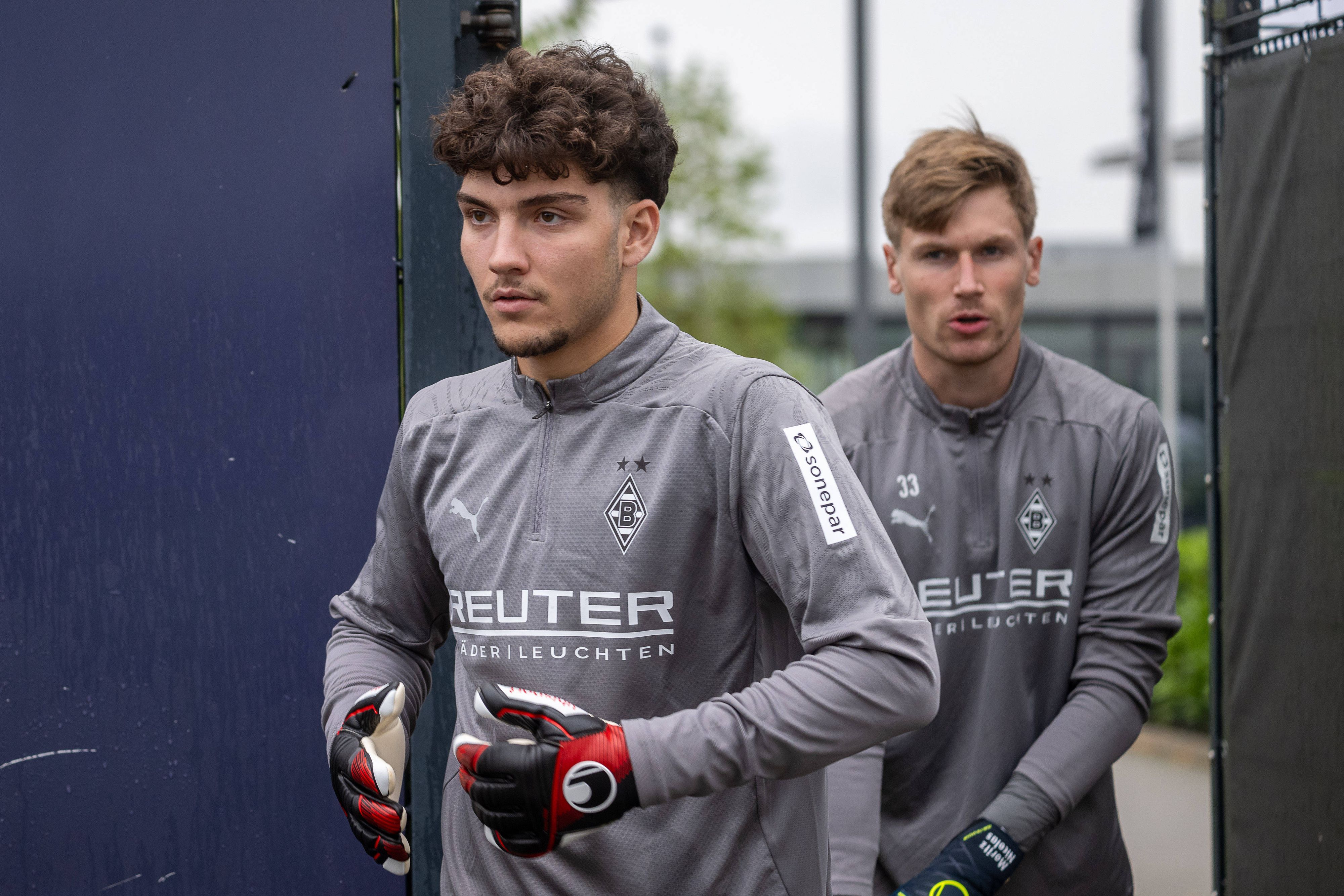 Tiago Pereira Cardoso und Moritz Nicolas vor dem Training.