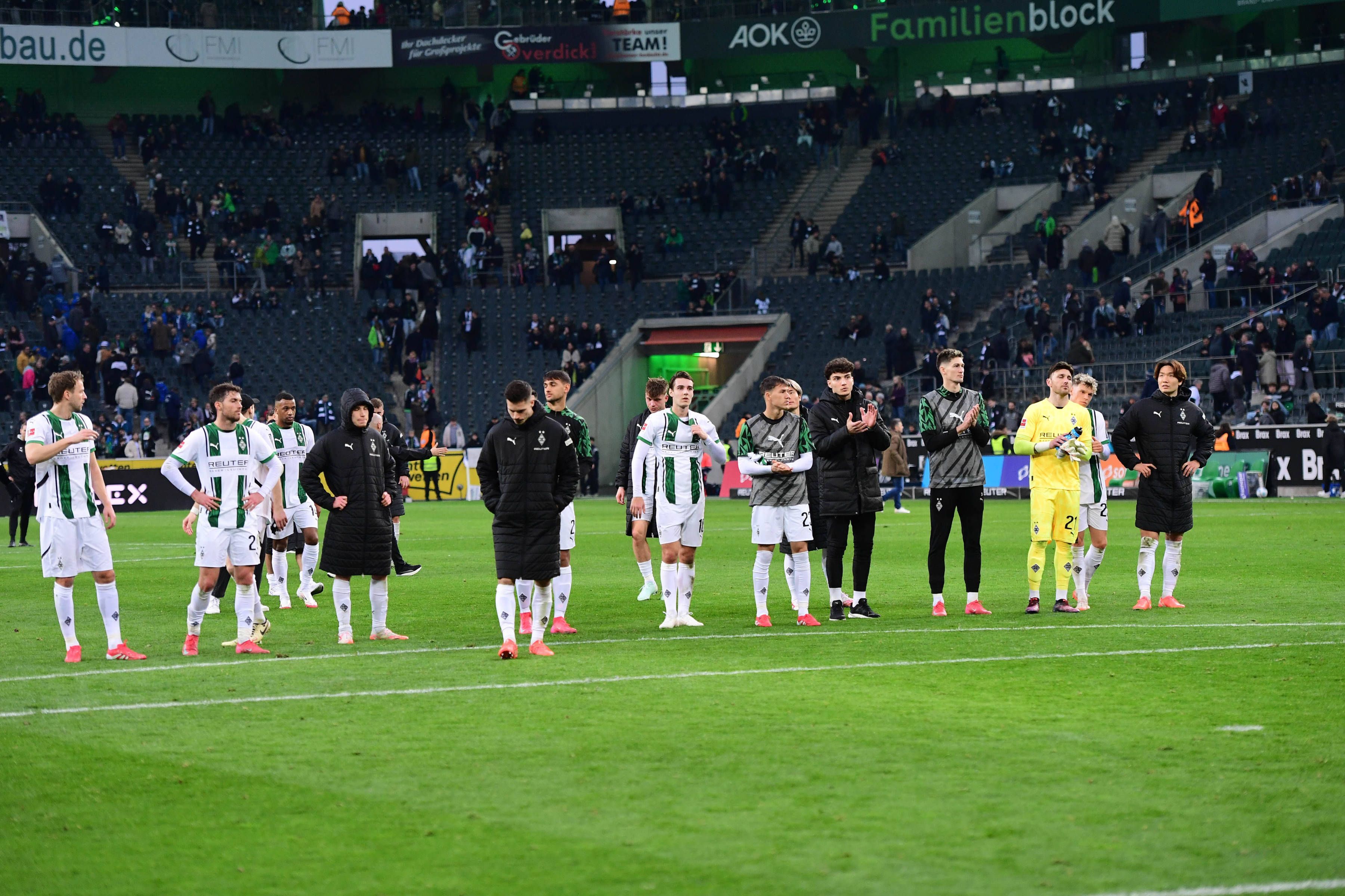 Spieler von Borussia Mönchengladbach sind frustriert.