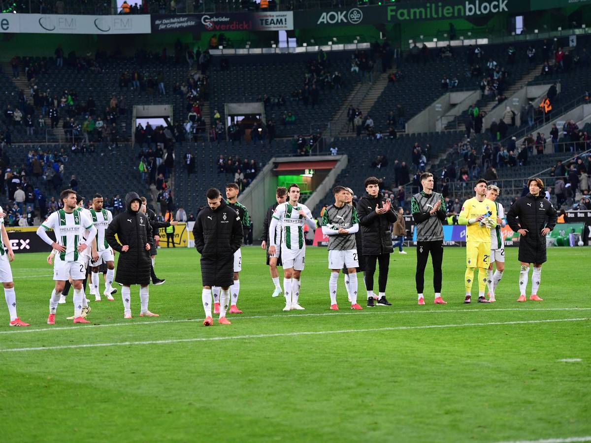 Spieler von Borussia Mönchengladbach sind frustriert.
