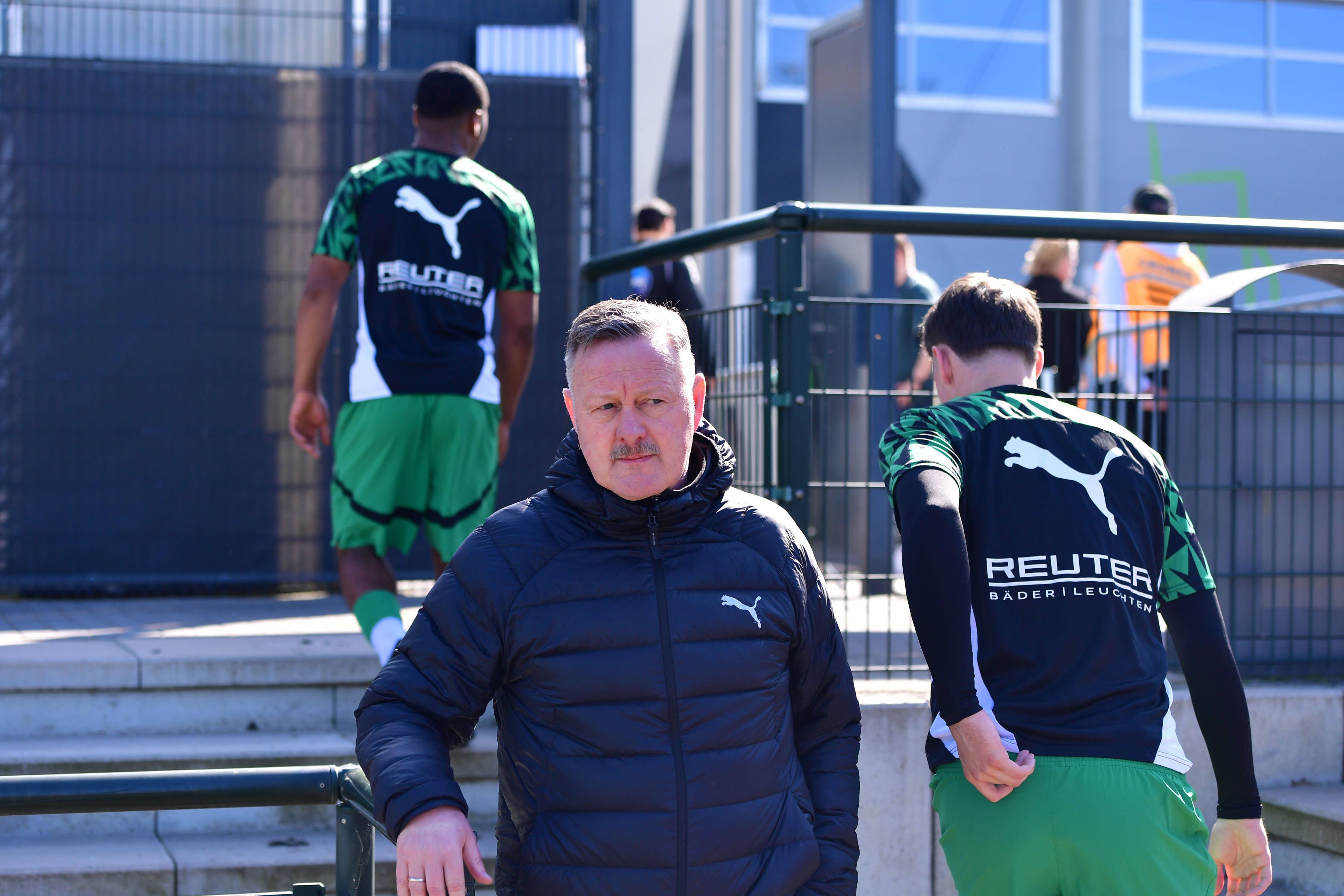 Roland Virkus bei einem Testspiel von Borussia Mönchengladbach.