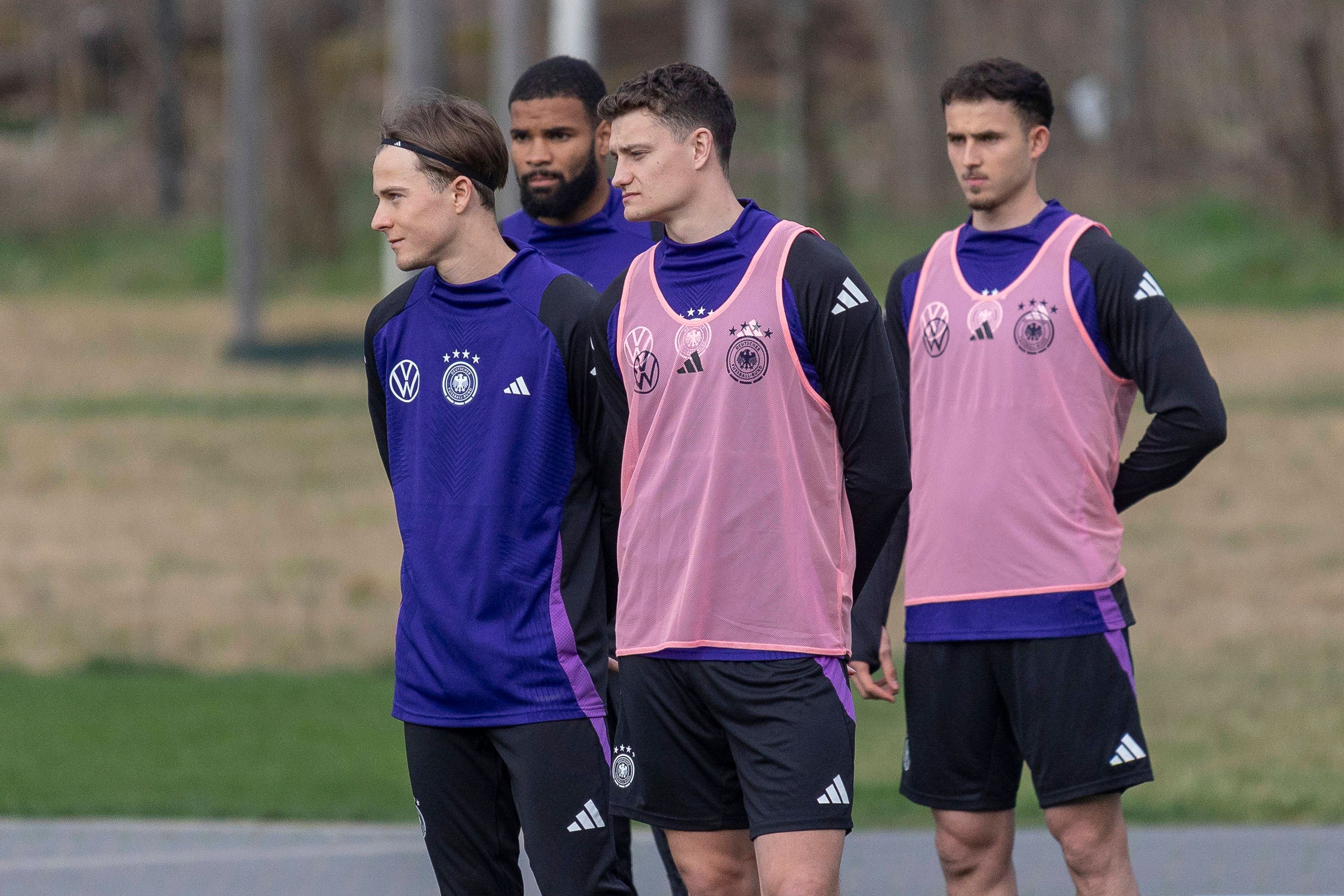 Spieler der U21-Nationalmannschaft des DFB beim Abschlusstraining.