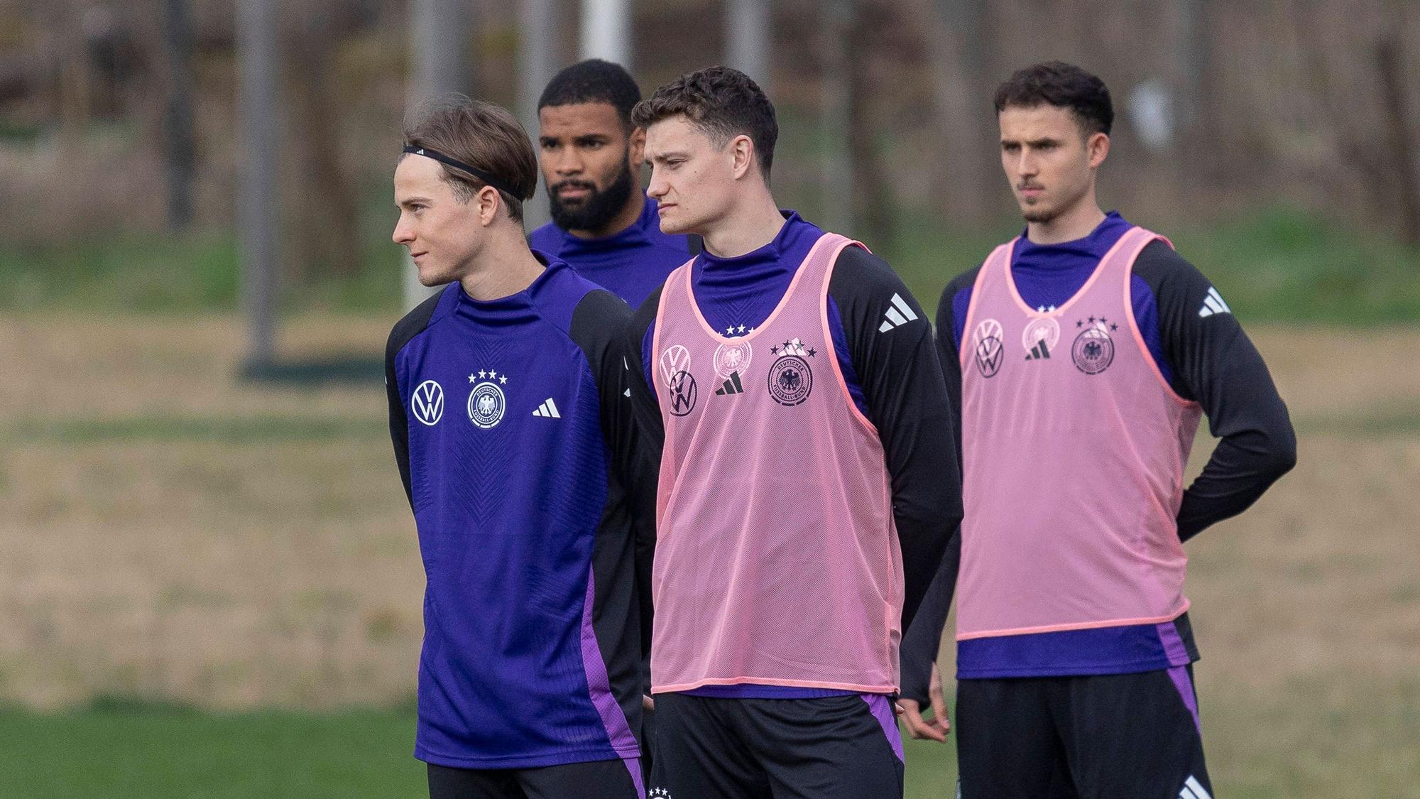Spieler der U21-Nationalmannschaft des DFB beim Abschlusstraining.