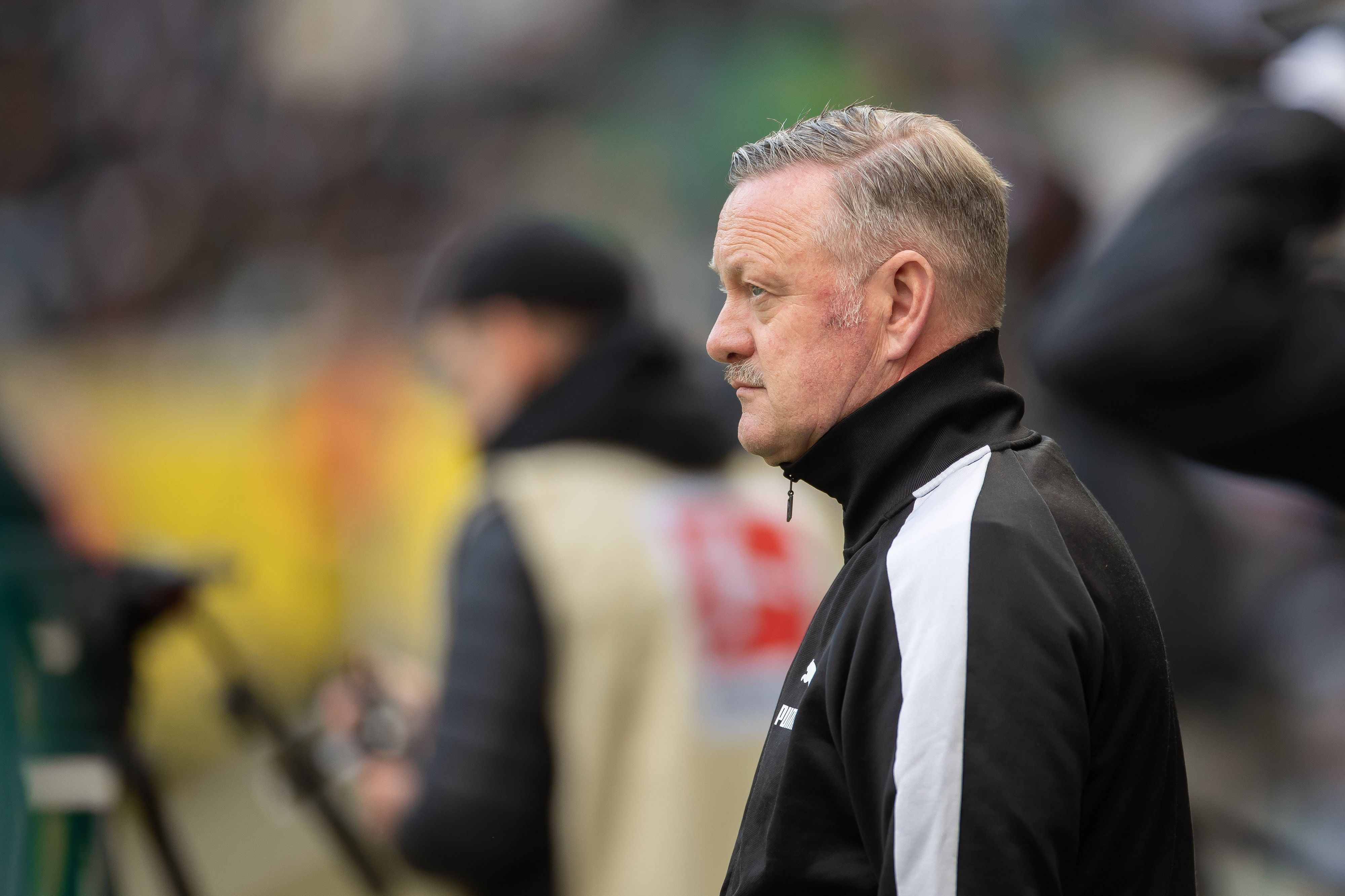 Roland Virkus vor dem Spiel gegen RB Leipzig.