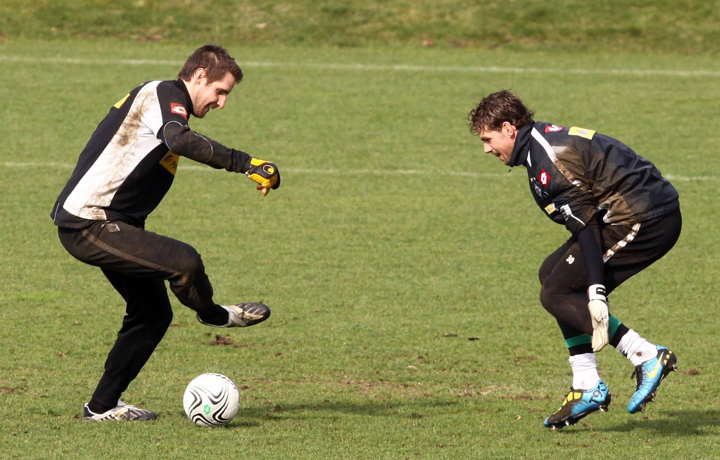 Christofer Heimeroth und Logan Bailly beim Gladbach-Training