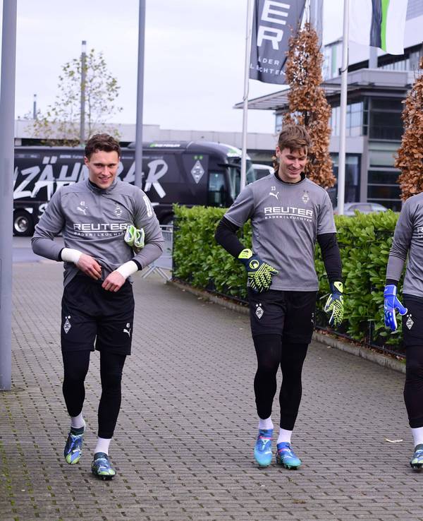 Gladbachs Torhüter-Quartett am 3. Dezember 2024 bestand aus Jan Olschowsky, Moritz Nicolas, Jonas Omlin und Tobias Sippel.