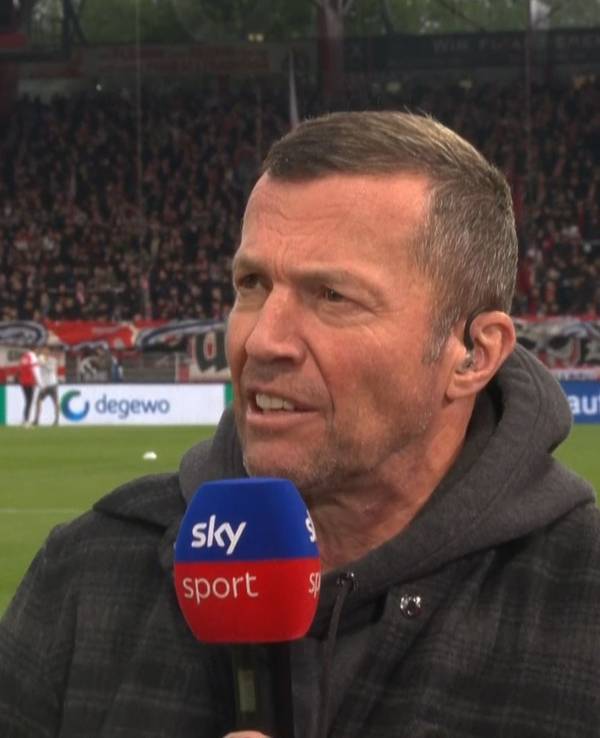 Lothar Matthäus spricht bei der Sky-Übertragung zum Bundesliga-Topspiel.