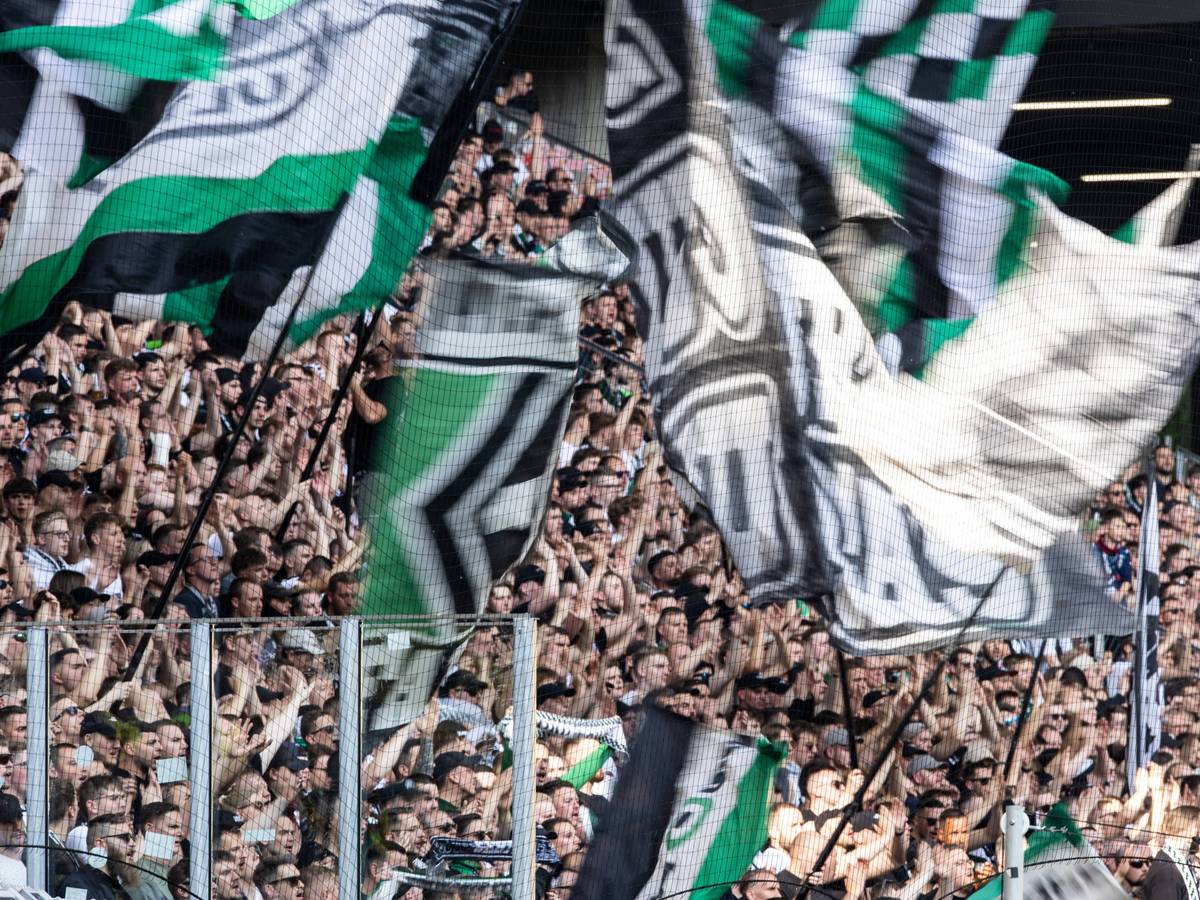 Fans von Borussia Mönchengladbach in Dortmund.