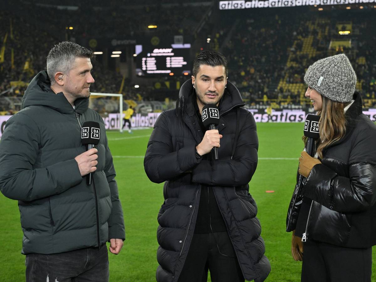 DAZN-Experte Sebastian Kneißl im Gespräch mit Nuri Sahin.