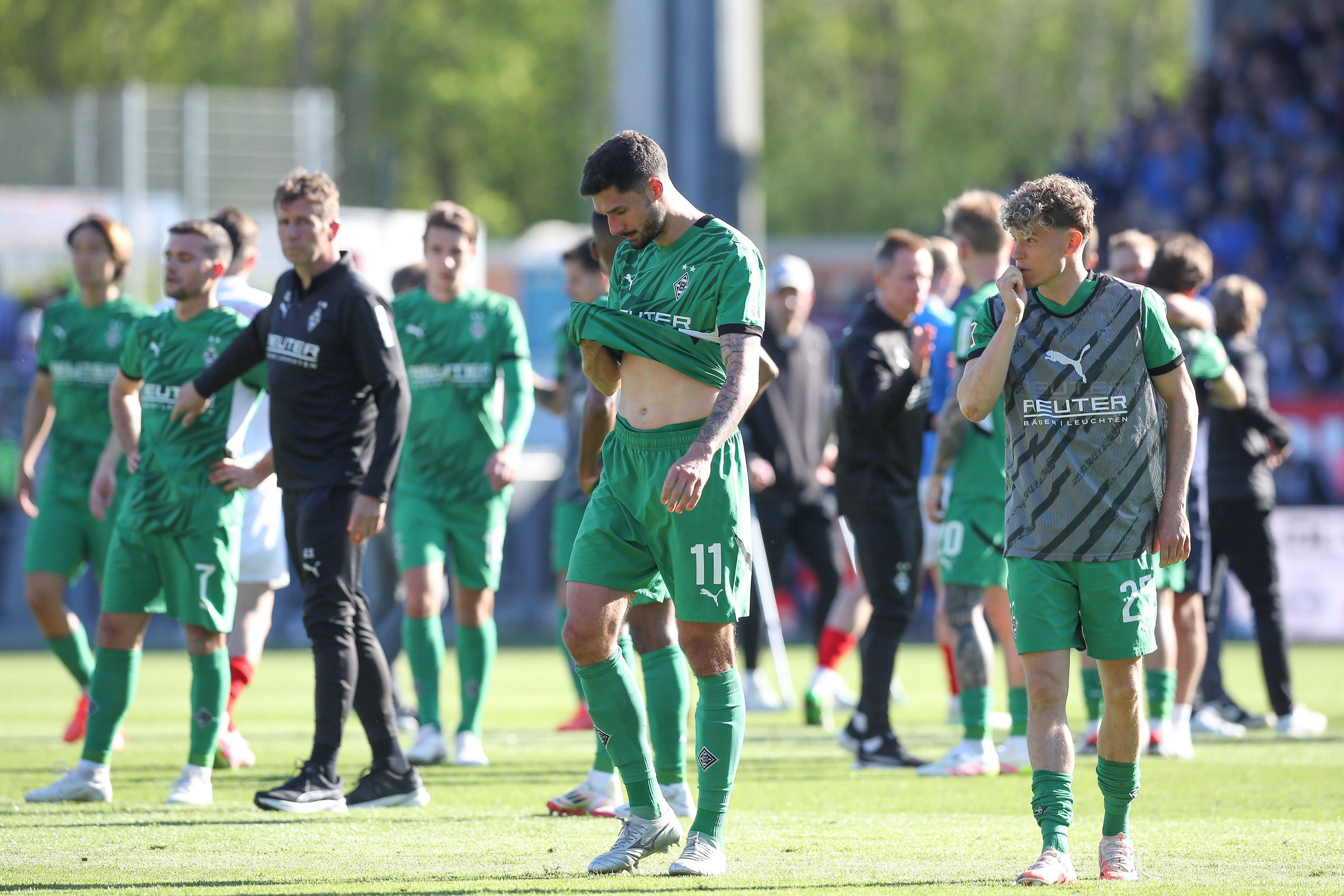 Spieler von Borussia Mönchengladbach sind frustriert.