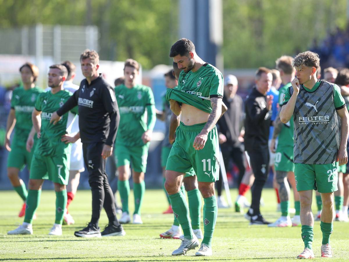 Spieler von Borussia Mönchengladbach sind frustriert.