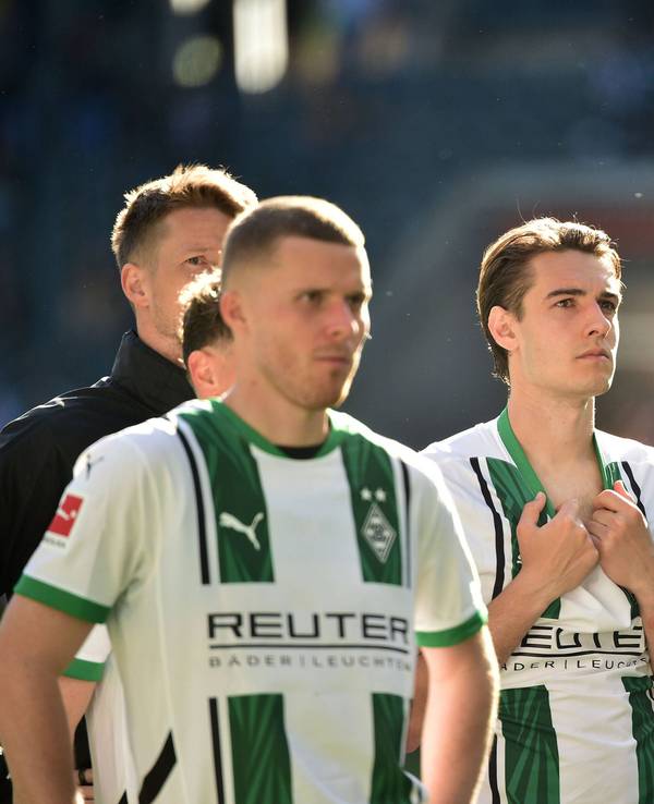 Von links nach rechts: Gladbachs Nico Elvedi, Florian Neuhaus und Luca Netz.