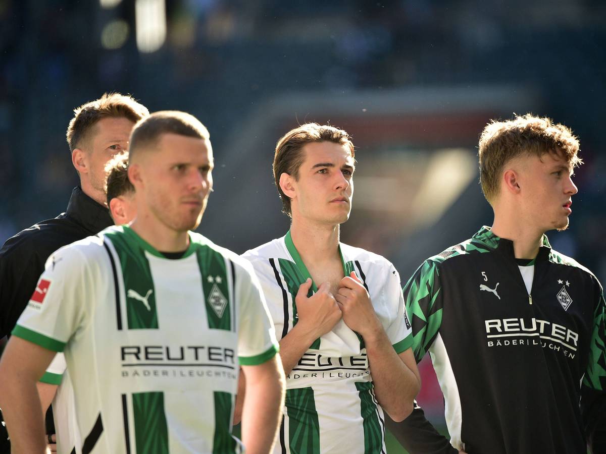 Von links nach rechts: Gladbachs Nico Elvedi, Florian Neuhaus und Luca Netz.
