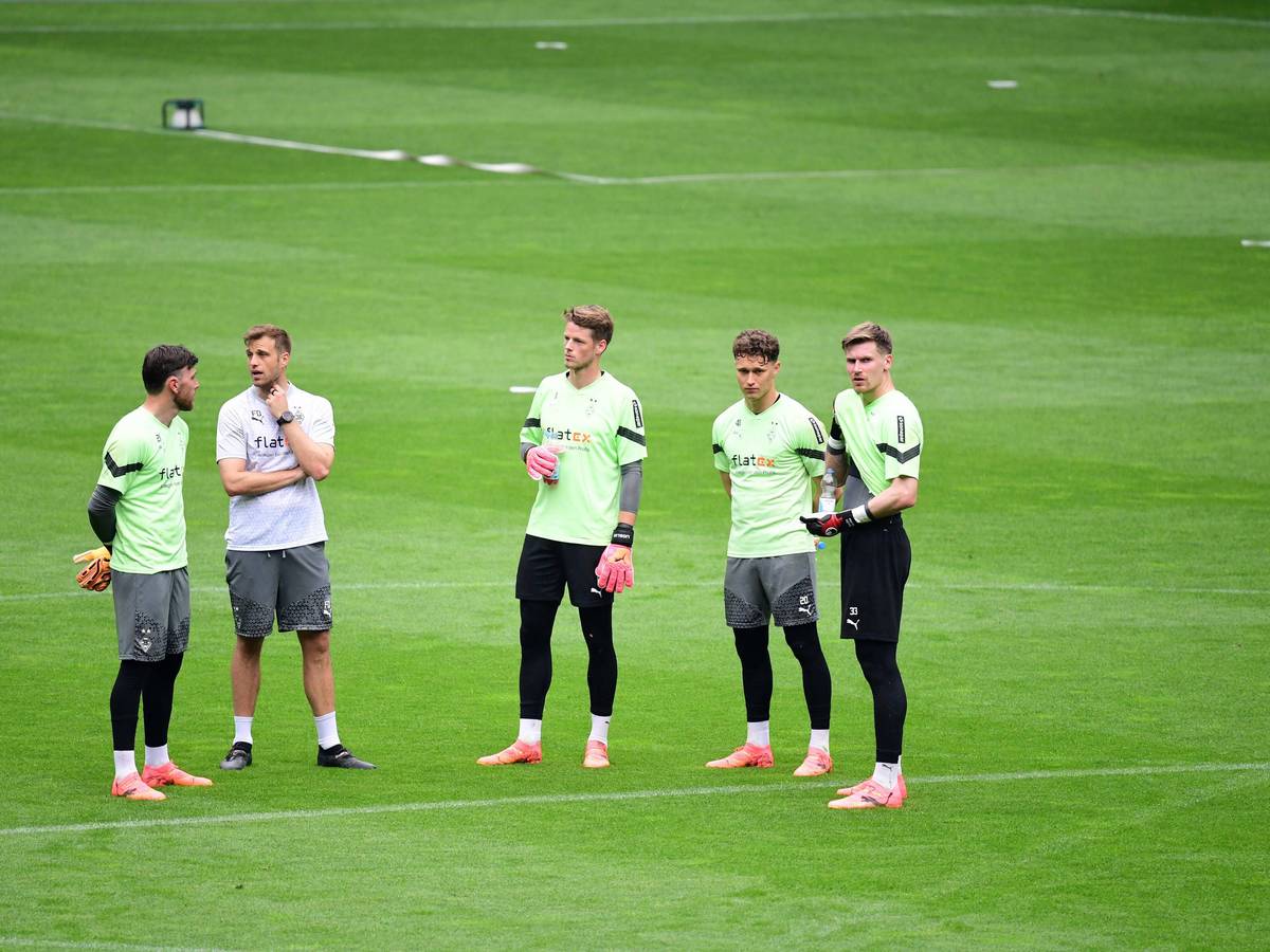 Torhüter von Borussia Mönchengladbach beim Training.