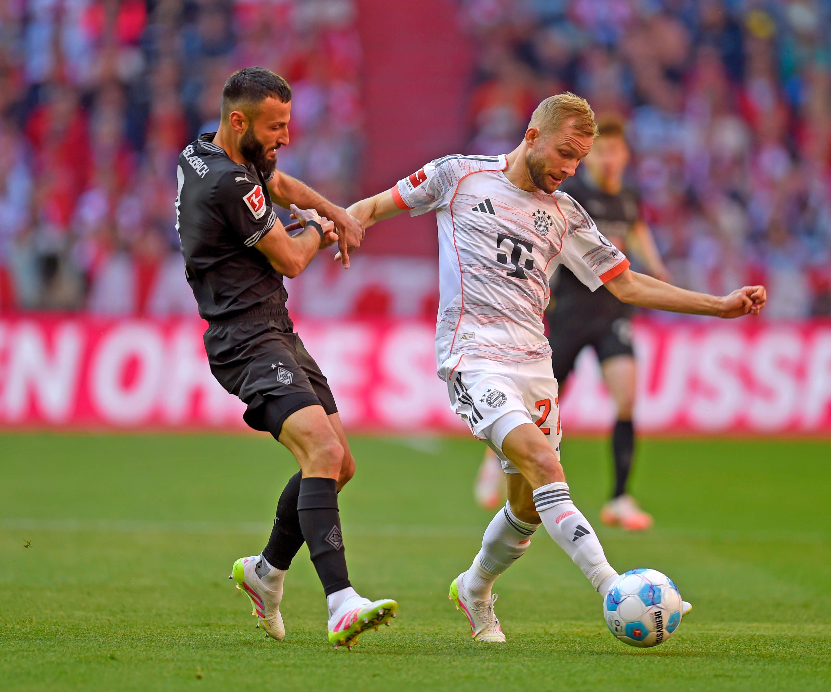 Franck Honorat im Duell gegen Konrad Laimer.