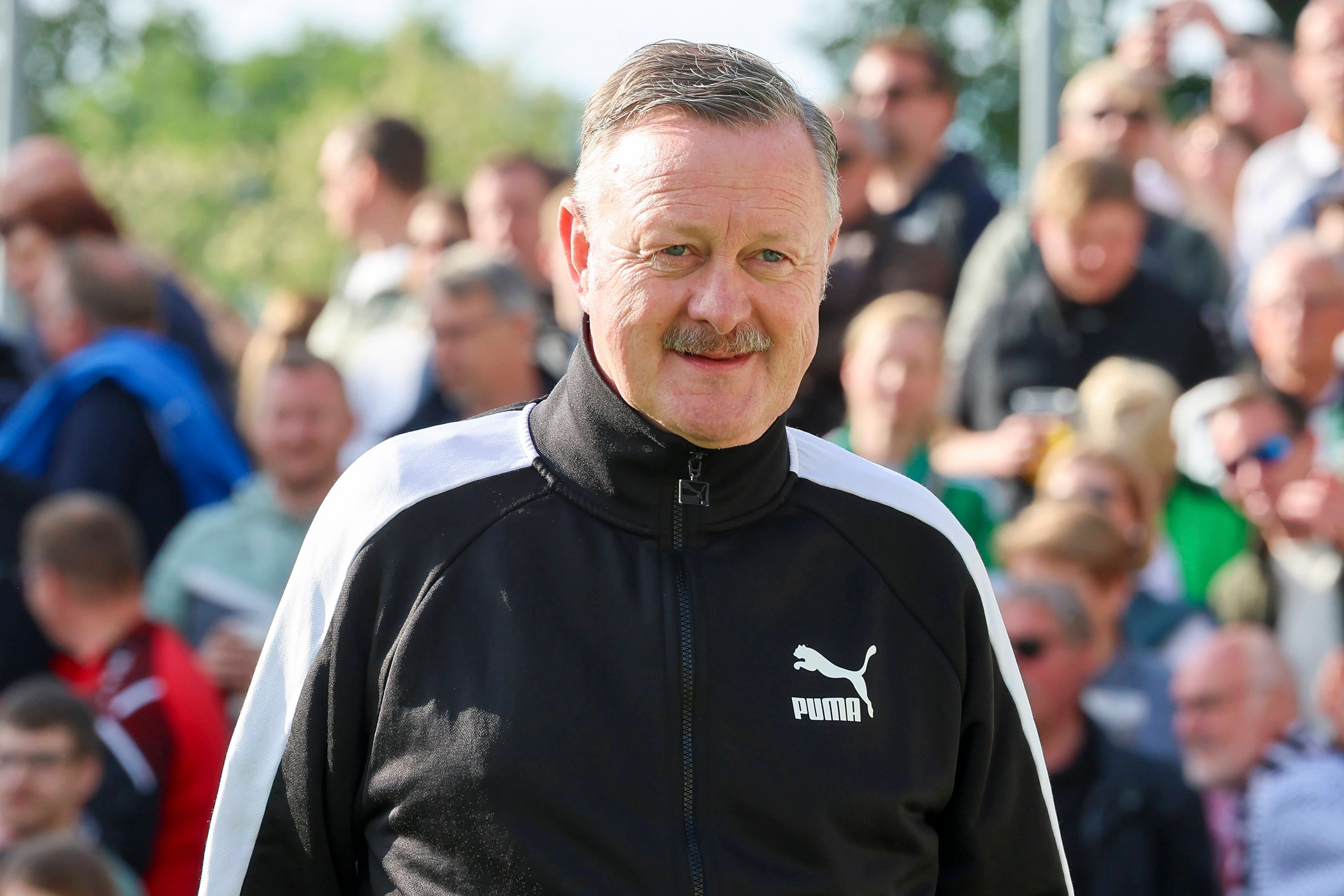 Roland Virkus bei einem Testspiel von Borussia Mönchengladbach.
