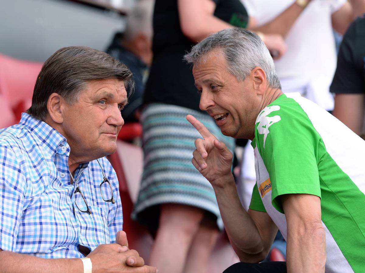 Lucien Favre im Gespräch mit Hans Meyer.