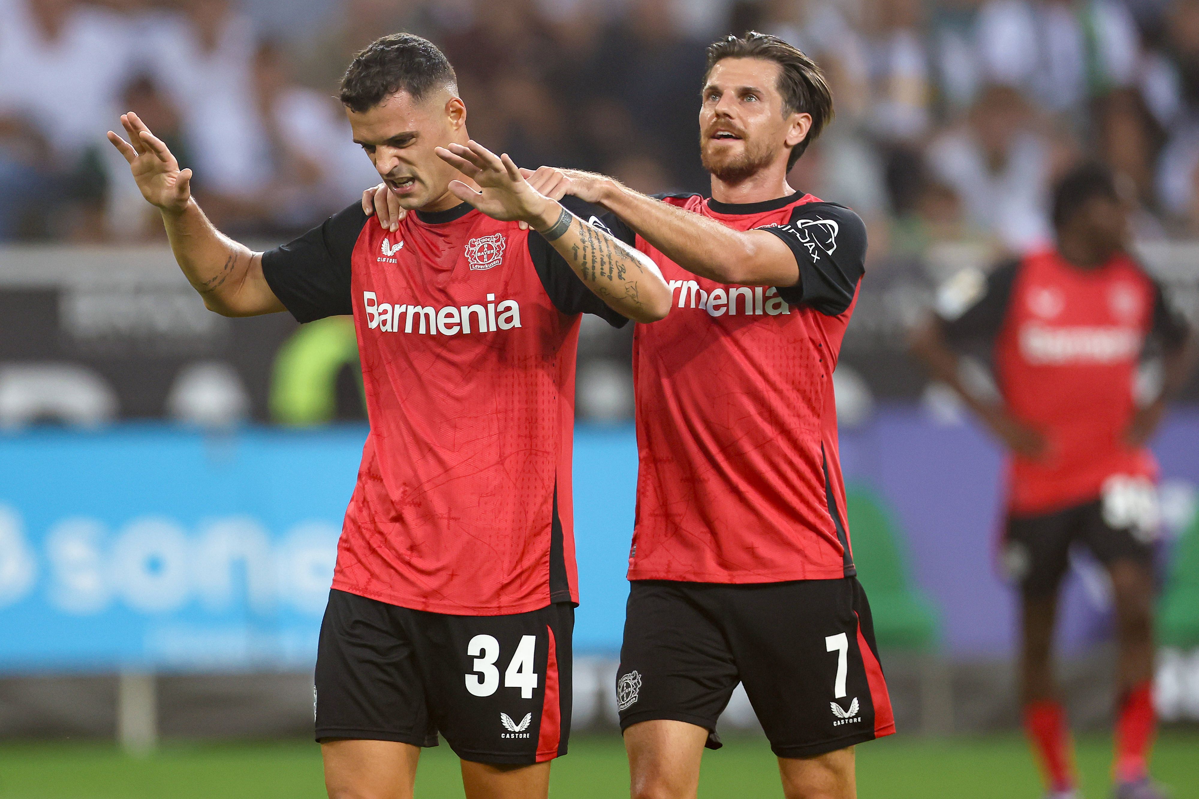 Granit Xhaka verzichtet auf einen großen Jubel in Gladbach.