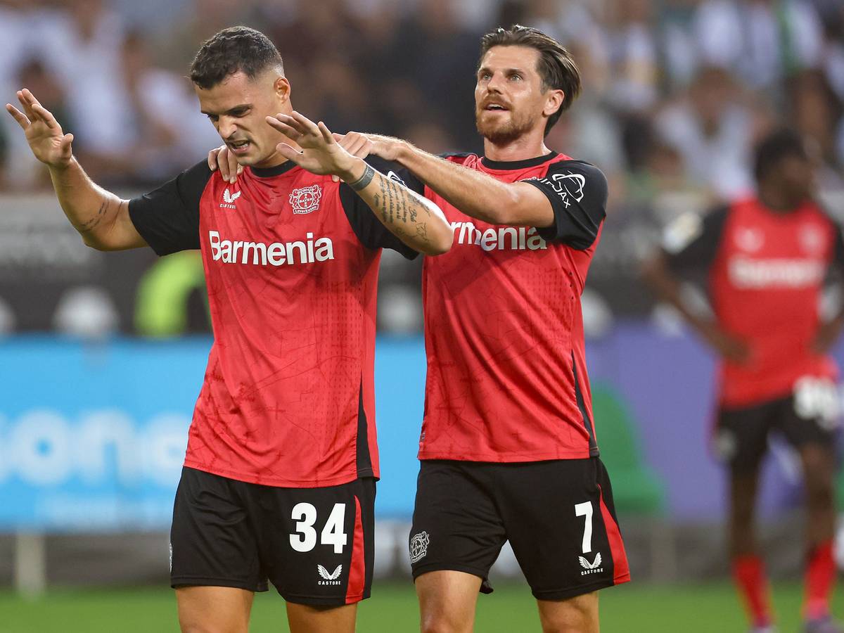 Granit Xhaka verzichtet auf einen großen Jubel in Gladbach.