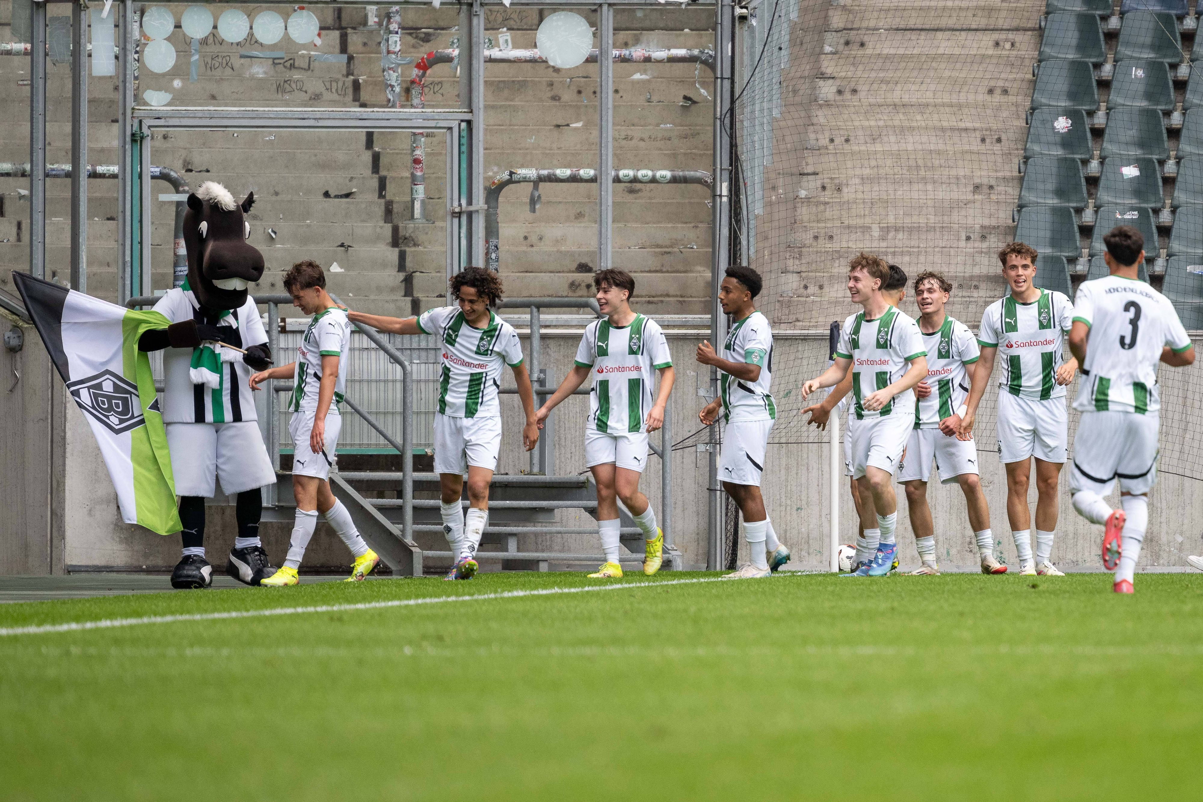 Jubel bei der U17 von Borussia Mönchengladbach.