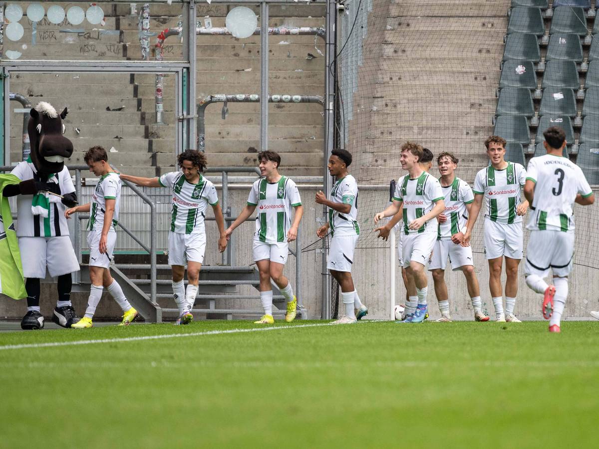 Jubel bei der U17 von Borussia Mönchengladbach.