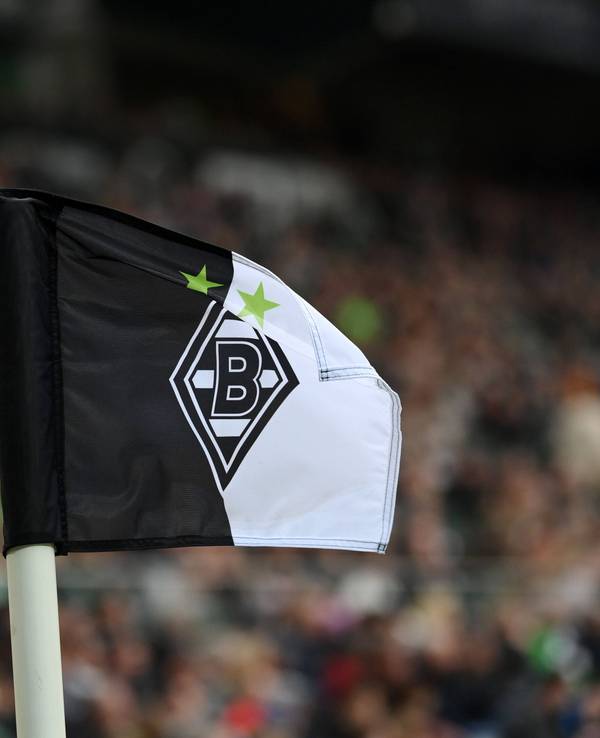 Eine Eckfahne von Borussia Mönchengladbach.