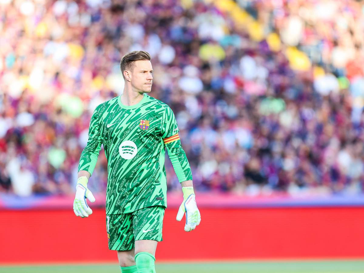 Marc-André ter Stegen im Tor bei einem Spiel des FC Barcelona.
