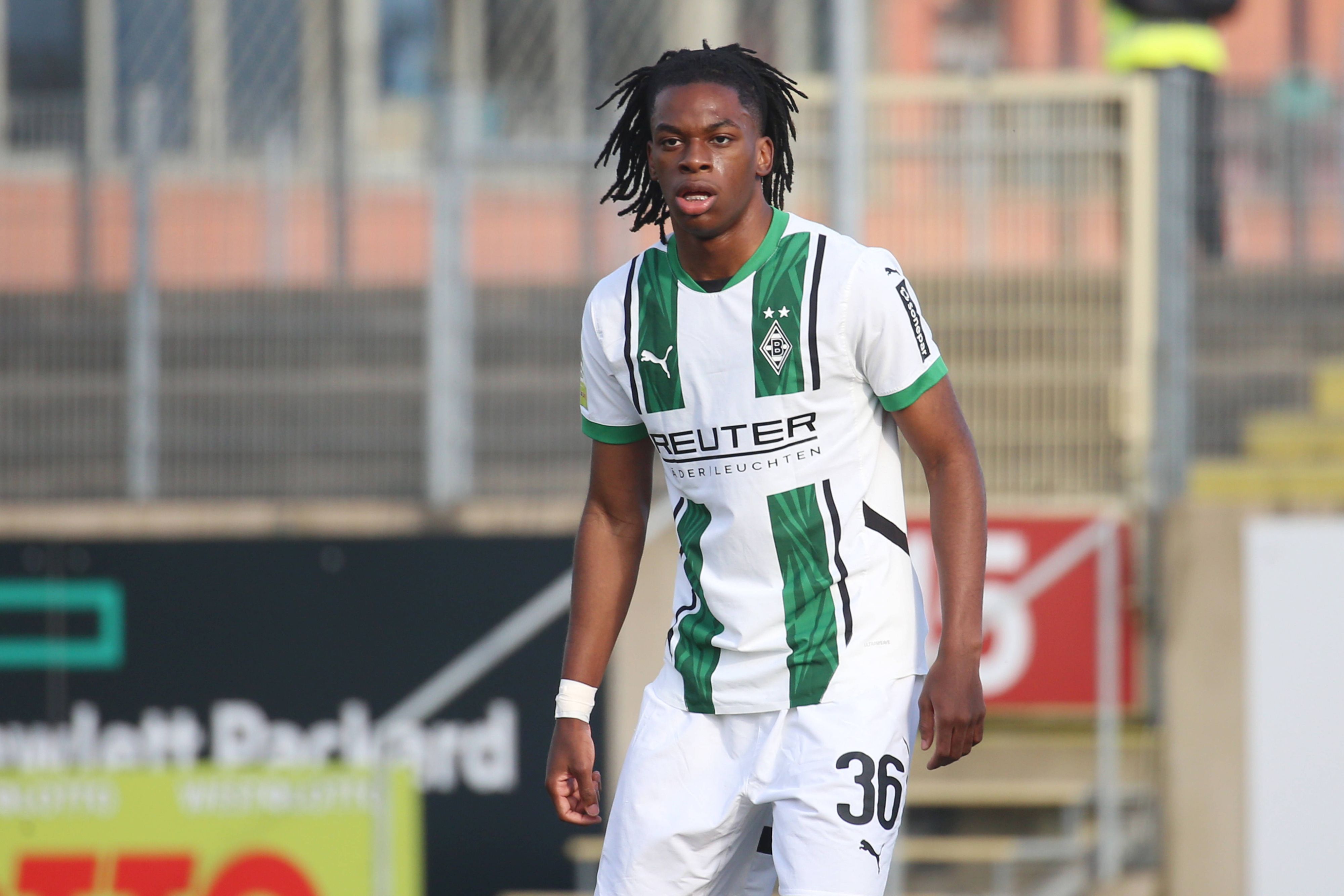 Winsley Boteli bei einem Spiel der U23 von Borussia Mönchengladbach.
