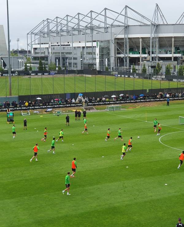 Die Spieler von Borussia Mönchengladbach beim Training.